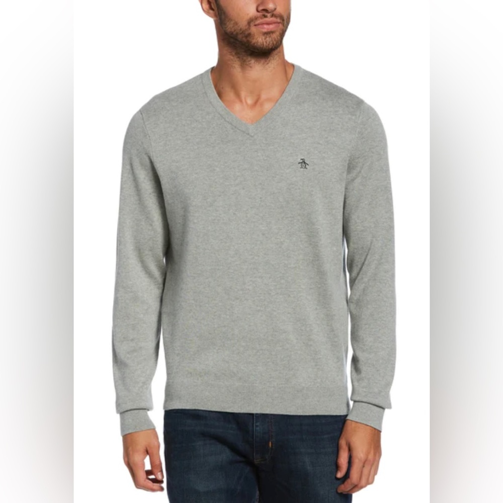 Original Penguin cashmere blend lightweight V neck sweater